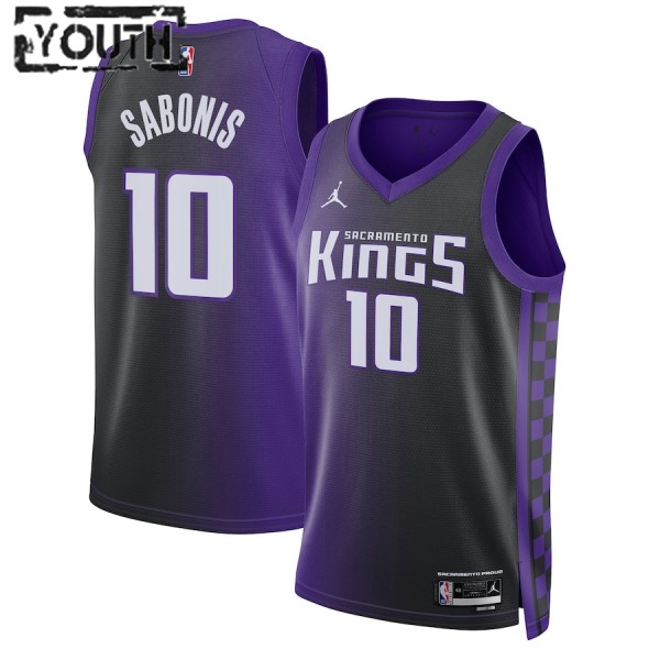 Sacramento Kings Trikot Domantas Sabonis Jordan 2023-24 Statement Edition Lila Swingman - Kinder